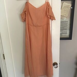 New Halston Blush Cold Shoulder Dress